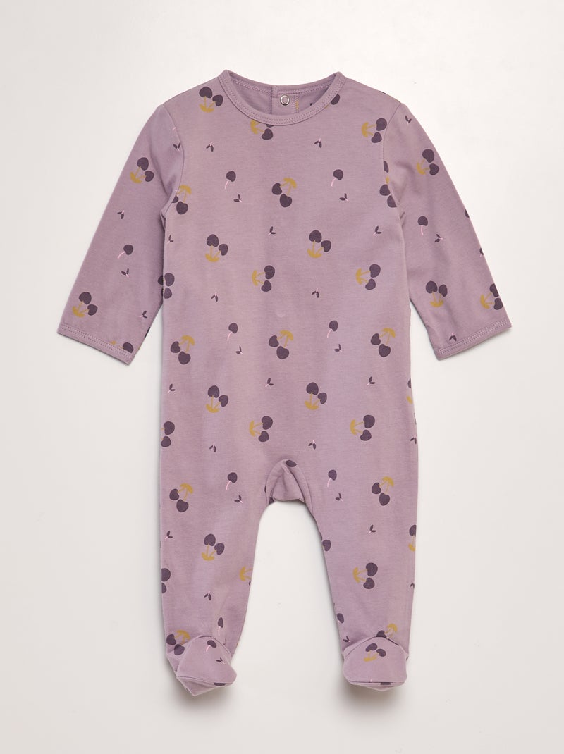 Pijama estampado con pies PURPURA - Kiabi