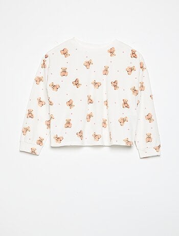 Pijama estampado de 2 piezas - Sudadera + pantalón