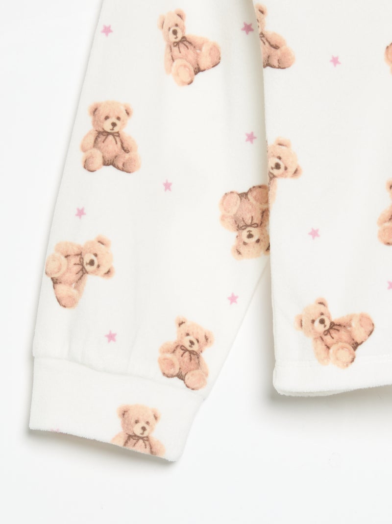 Pijama estampado de 2 piezas - Sudadera + pantalón Crudo - Kiabi