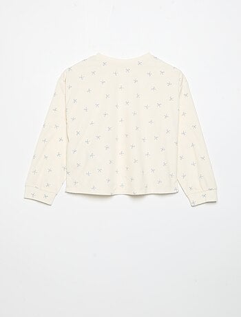 Pijama estampado de 2 piezas - Sudadera + pantalón