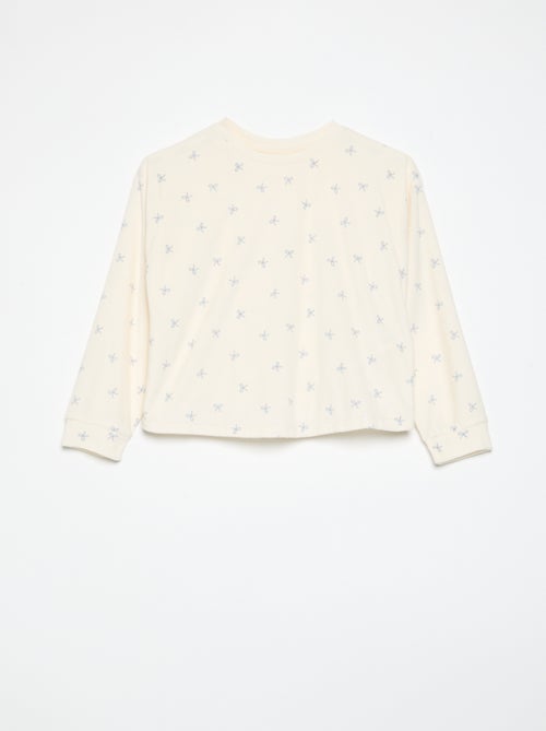 Pijama estampado de 2 piezas - Sudadera + pantalón - Kiabi Pijama estampado de 2 piezas - Sudadera + pantalón - Kiabi