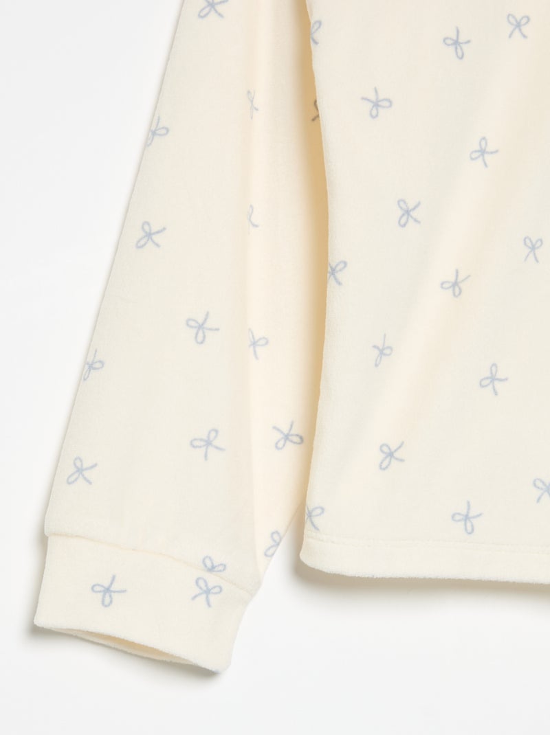 Pijama estampado de 2 piezas - Sudadera + pantalón Crudo - Kiabi