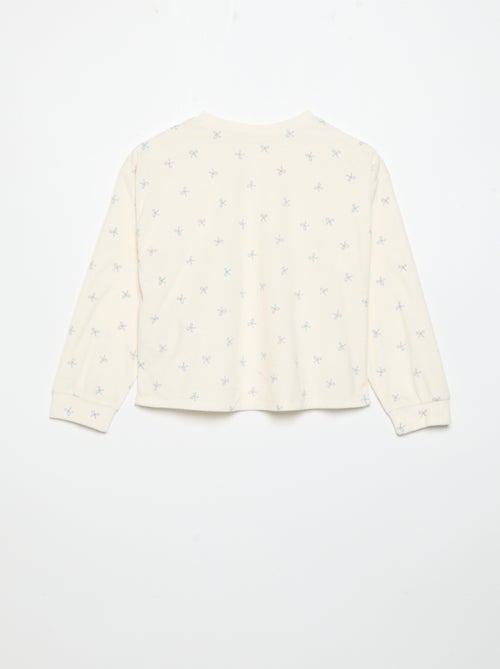Pijama estampado de 2 piezas - Sudadera + pantalón - Kiabi Pijama estampado de 2 piezas - Sudadera + pantalón - Kiabi