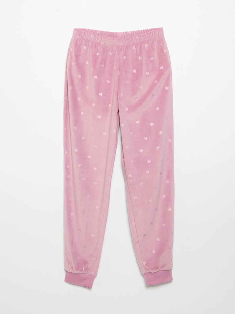 Pijama estampado de 2 piezas - Sudadera + pantalón Rosa - Kiabi