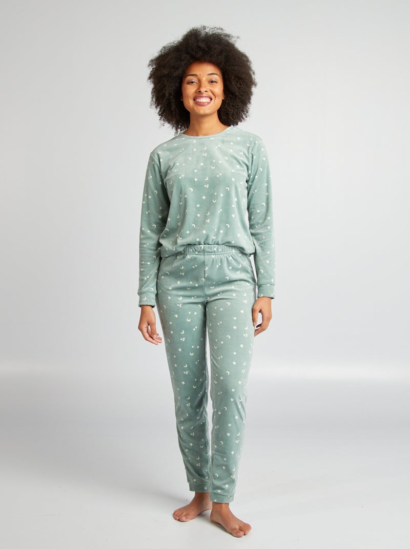 Pijama estampado de 2 piezas VERDE - Kiabi