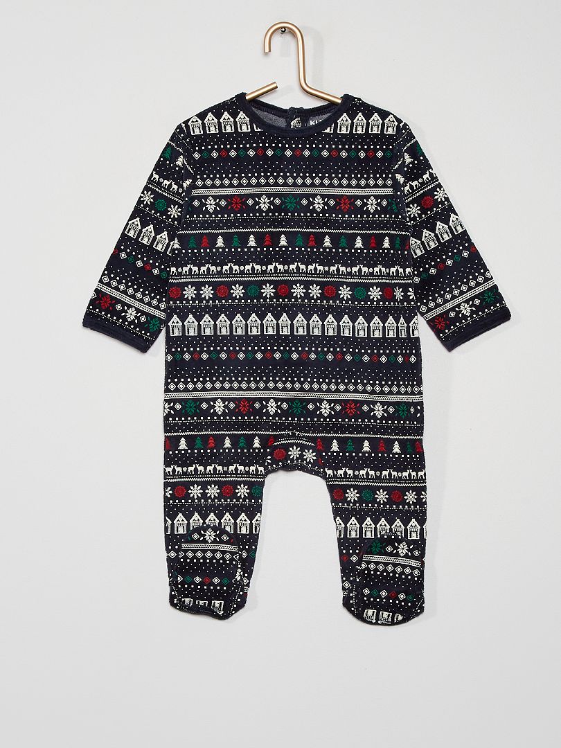 Pijama estampado de Navidad jacquard - Kiabi