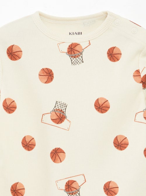 Pijama estampado de punto - 2 piezas - Kiabi