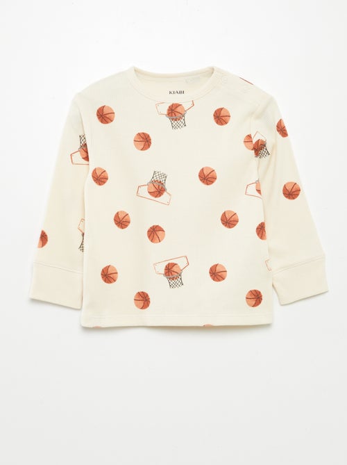 Pijama estampado de punto - 2 piezas - Kiabi