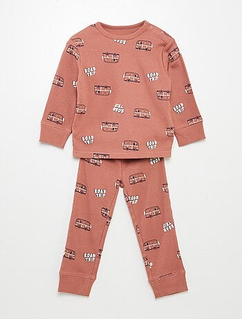 Pijama estampado de punto - 2 piezas