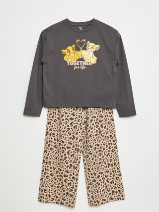 Pijama estampado 'El rey león'  - 2 piezas