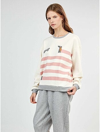 Pijama estampado en tejido de felpa elástica