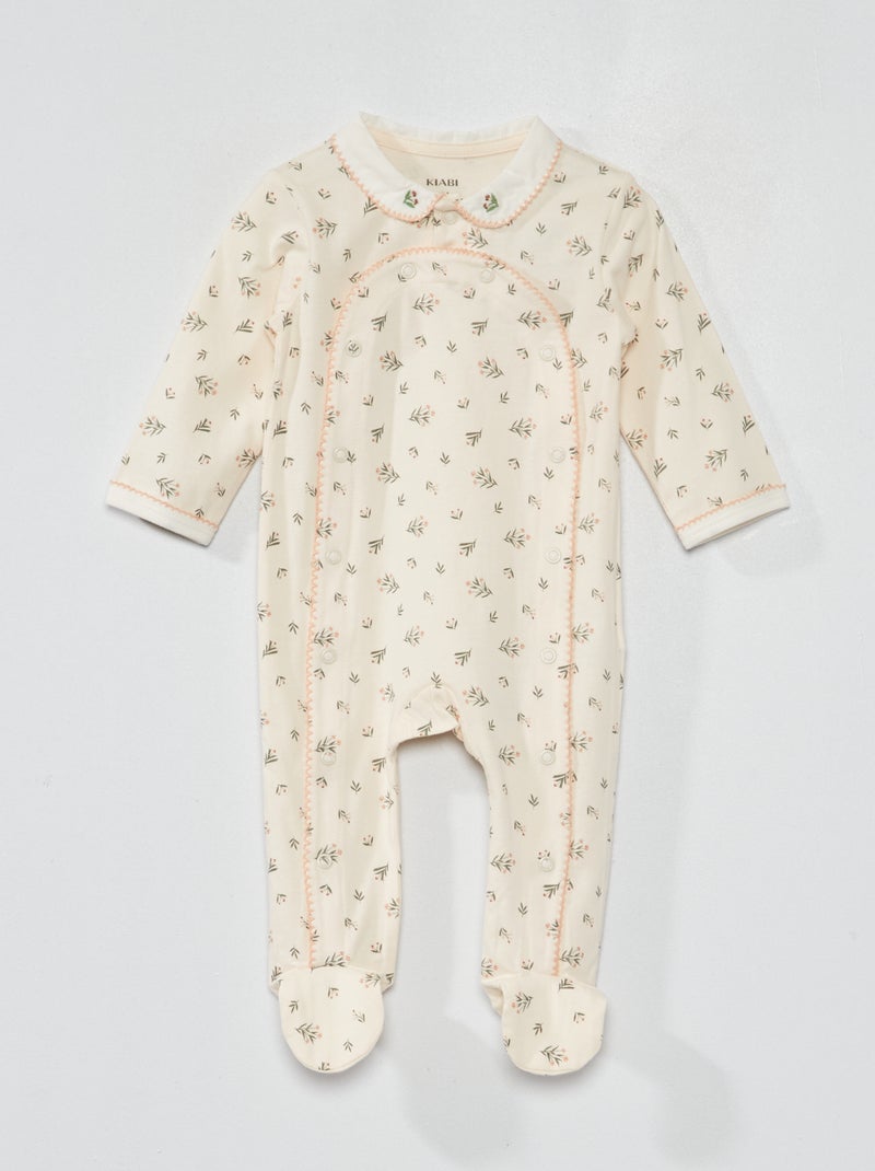 Pijama estampado 'flores' BLANCO - Kiabi