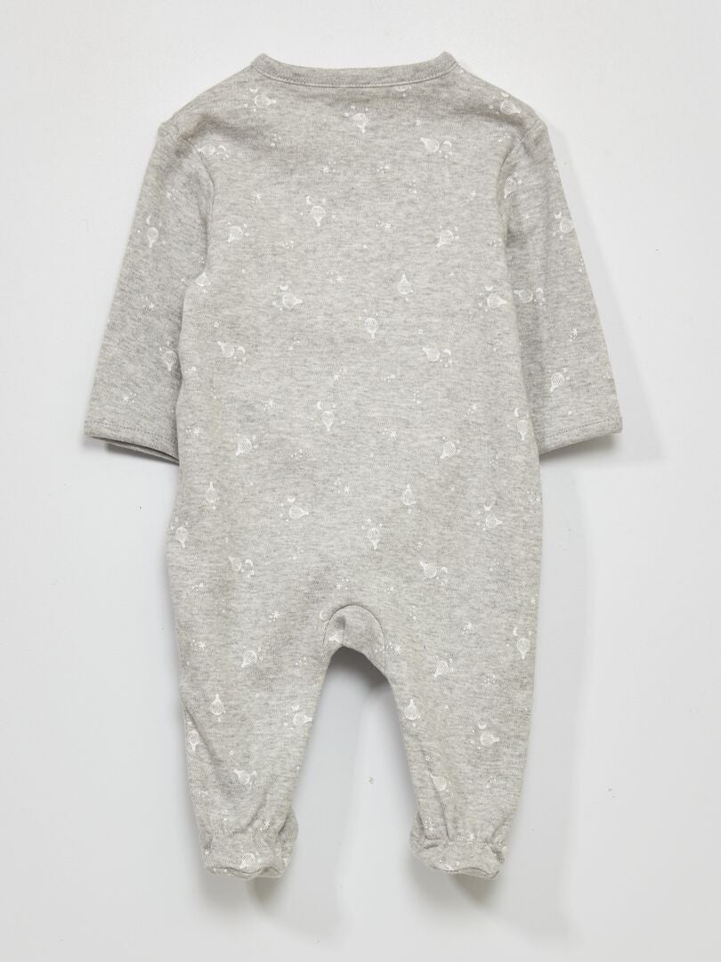 Pijama estampado GRIS - Kiabi