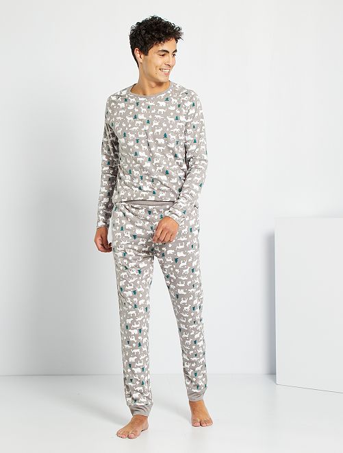 Pijama estampado                             GRIS 
