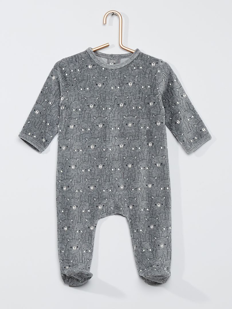 Pijama estampado GRIS - Kiabi