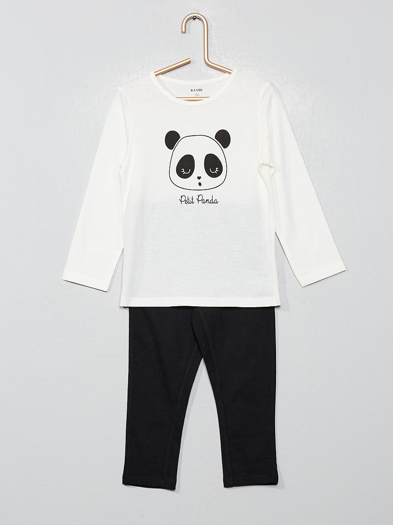 Pijama estampado 'panda' BLANCO - Kiabi