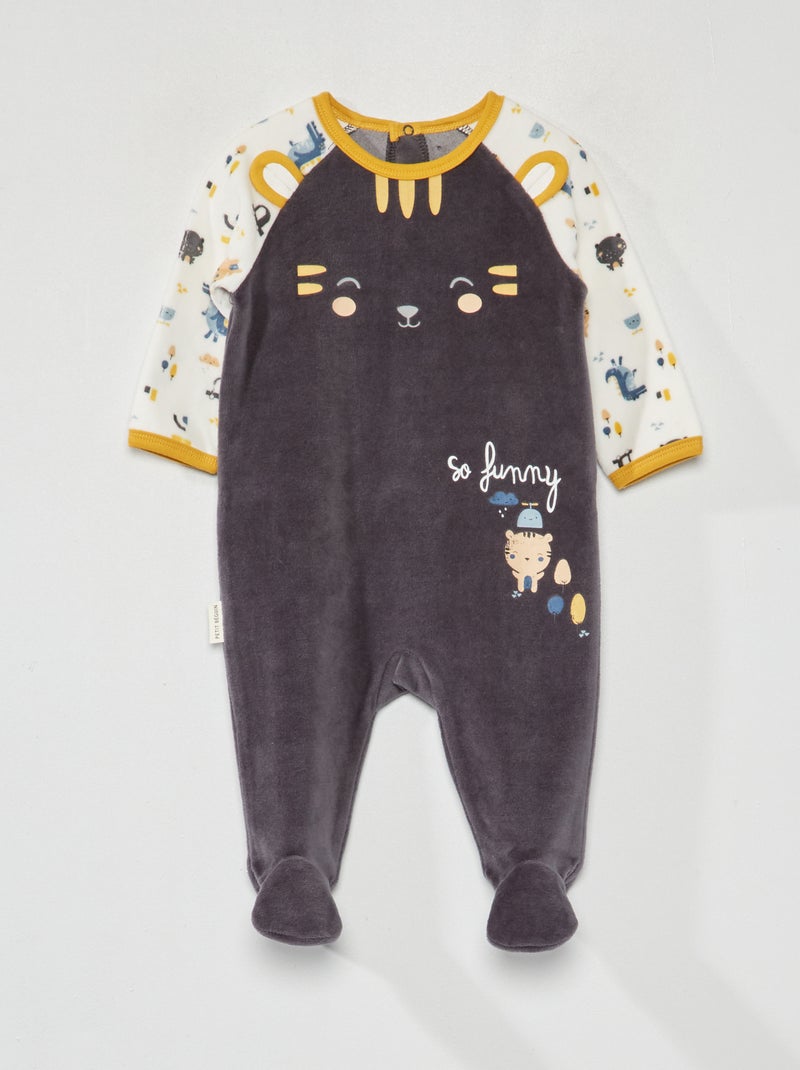 Pijama estampado 'Petit Beguin' GRIS - Kiabi