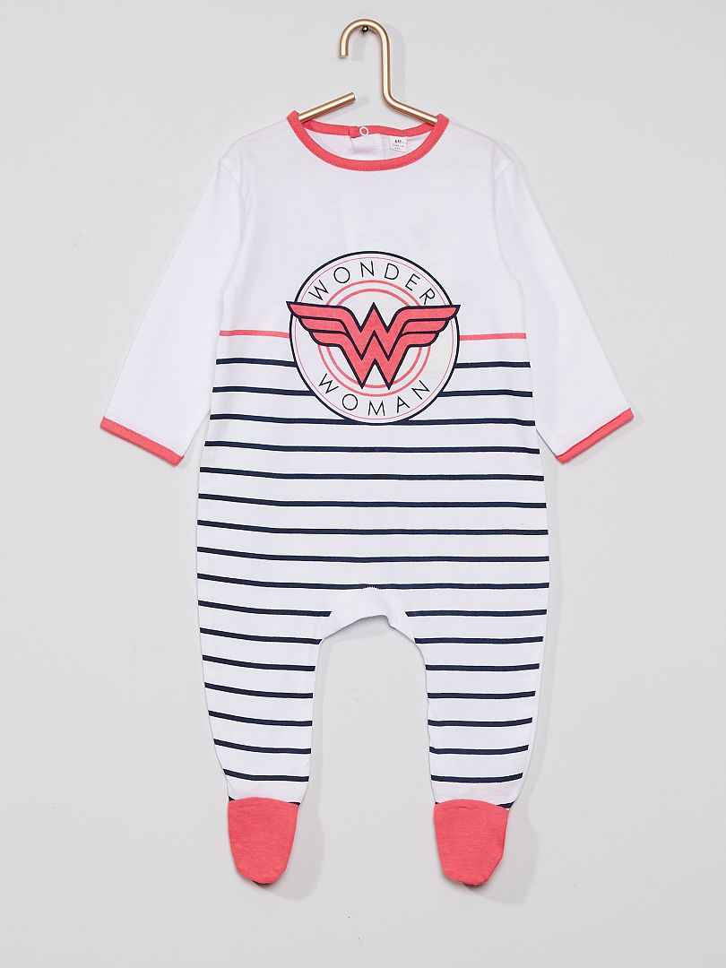 Pijama estampado 'Wonder Woman' blanco - Kiabi