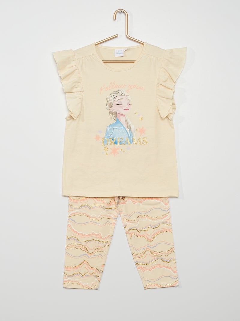 Pijama 'Frozen' 2 piezas beige - Kiabi