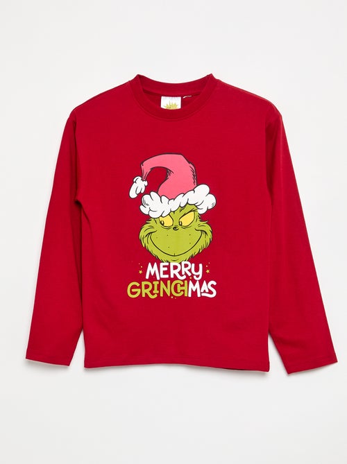 Pijama 'Grinch' de 2 piezas - Camiseta de manga larga + pantalón - Kiabi