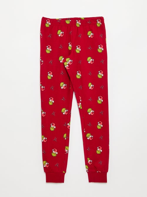 Pijama 'Grinch' de 2 piezas - Camiseta de manga larga + pantalón - Kiabi