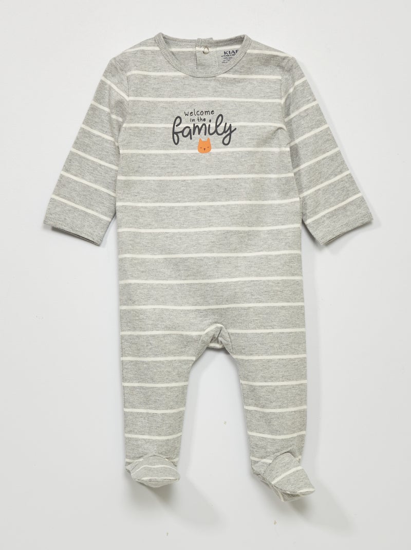 Pijama GRIS - Kiabi