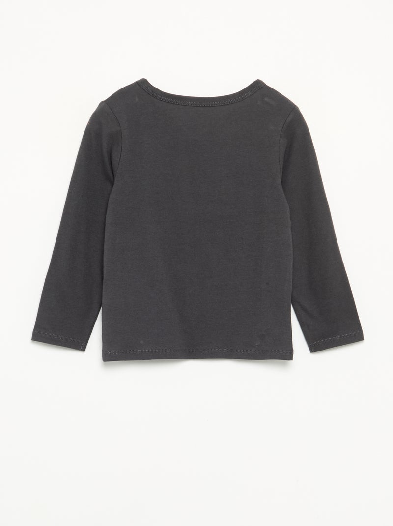 Pijama 'Halloween' 2 piezas - Camiseta de manga larga + pantalón Negro - Kiabi