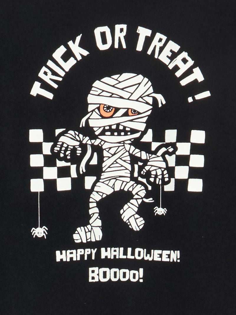 Pijama 'Halloween' de 2 piezas - Camiseta de manga larga + pantalón Negro - Kiabi