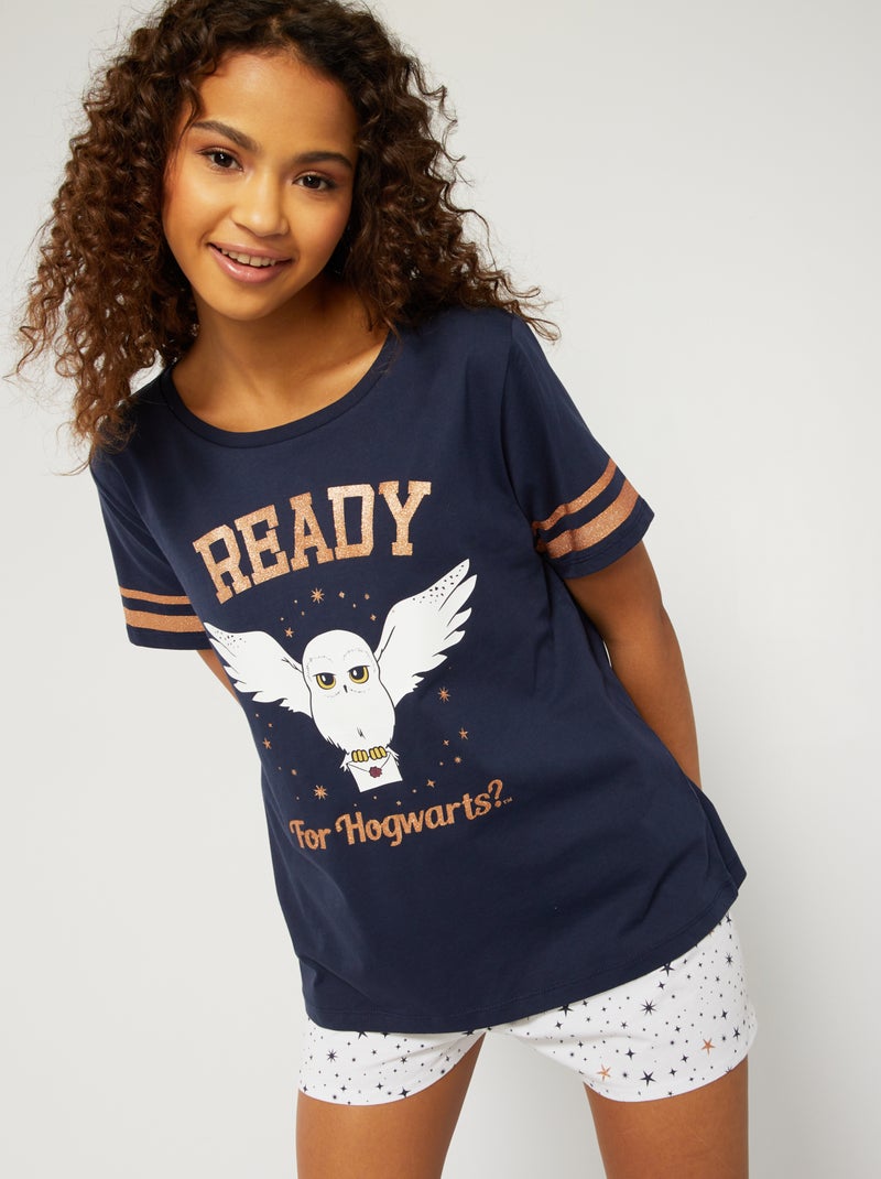 Pijama 'Harry Potter' - 2 piezas marino/blanco - Kiabi