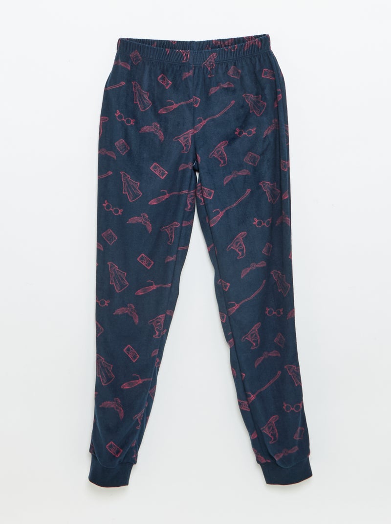 Pijama \'Harry Potter\' 2 piezas - Camiseta de manga larga + pantalón Azul - Kiabi