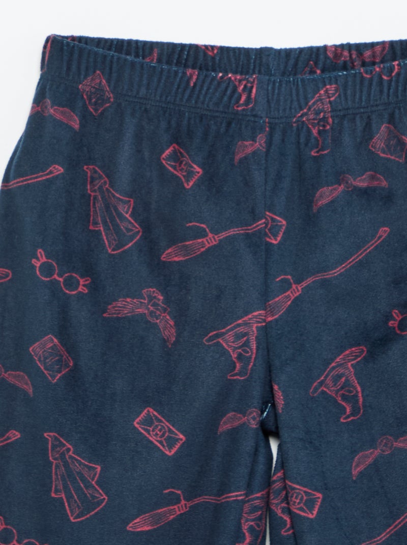 Pijama \'Harry Potter\' 2 piezas - Camiseta de manga larga + pantalón Azul - Kiabi