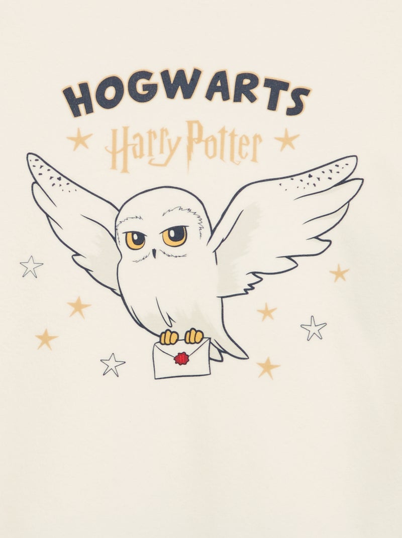 Pijama 'Harry Potter' de 2 piezas de forro polar - Camiseta de manga larga + pantalón Crudo - Kiabi