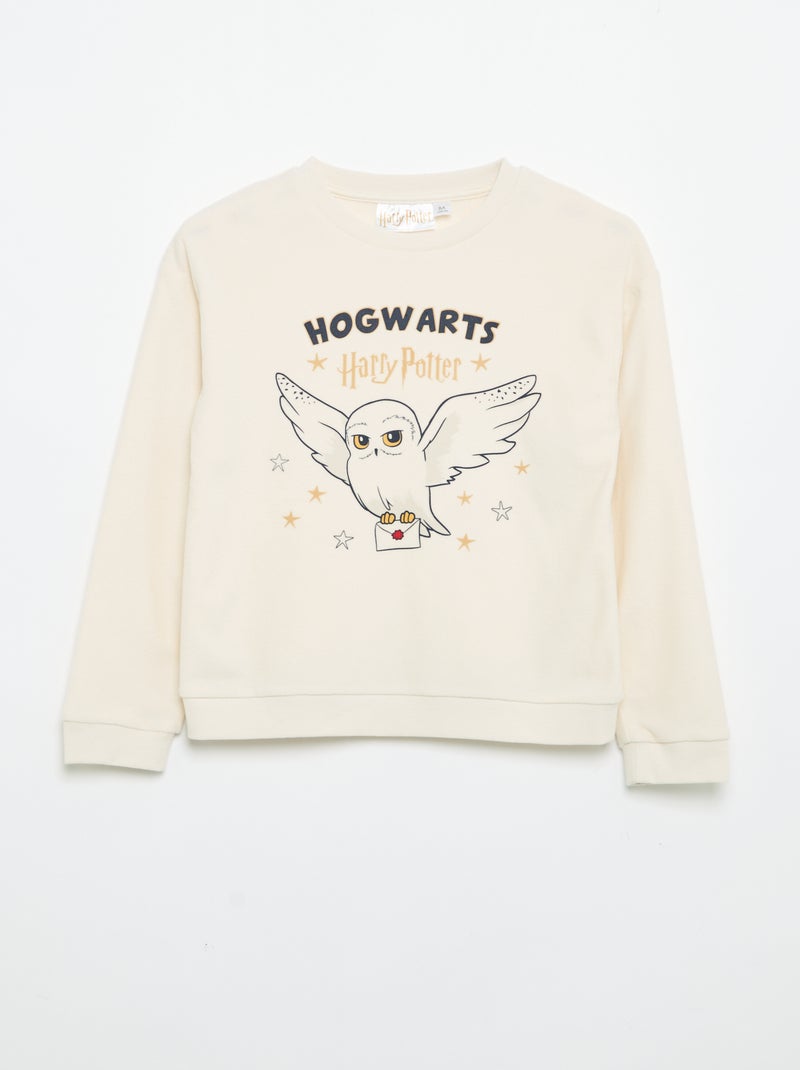 Pijama 'Harry Potter' de 2 piezas de forro polar - Camiseta de manga larga + pantalón Crudo - Kiabi