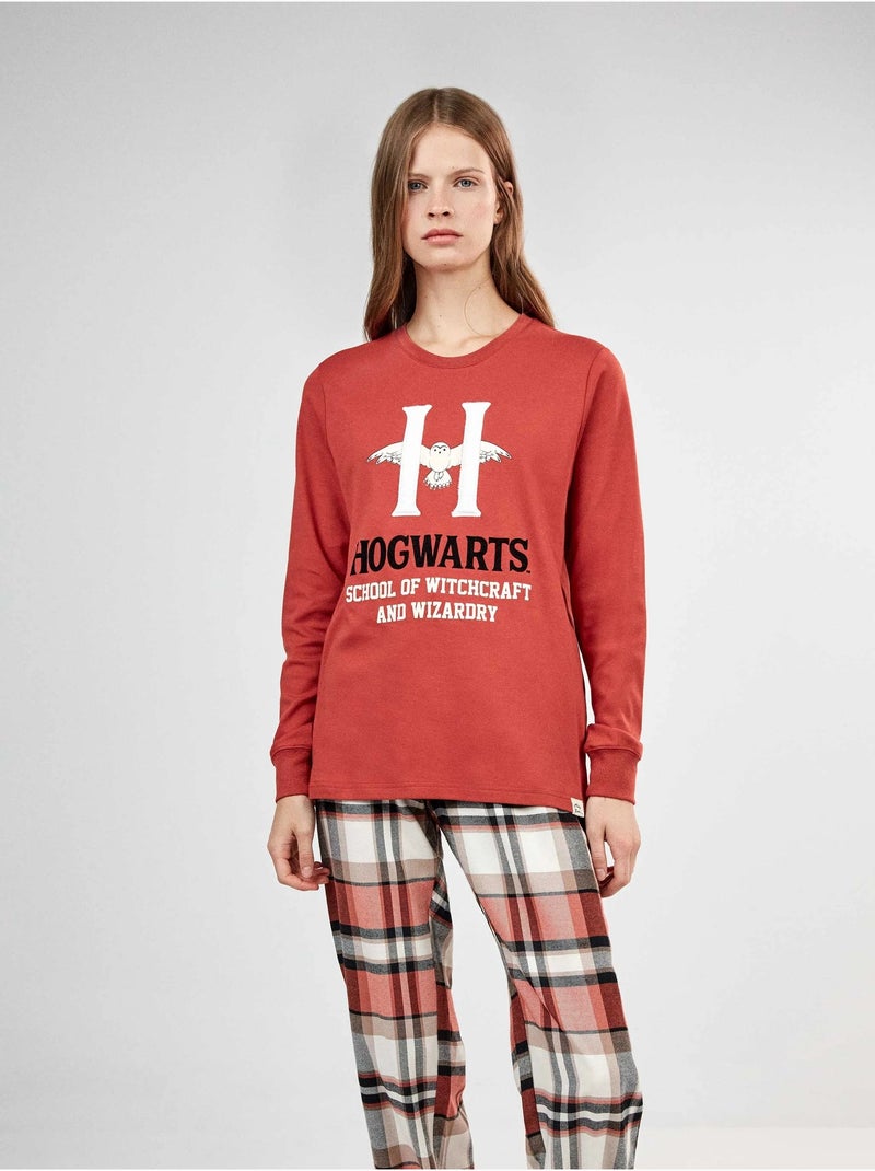Pijama harry potter en tejido de punto interlock Terracota - Kiabi