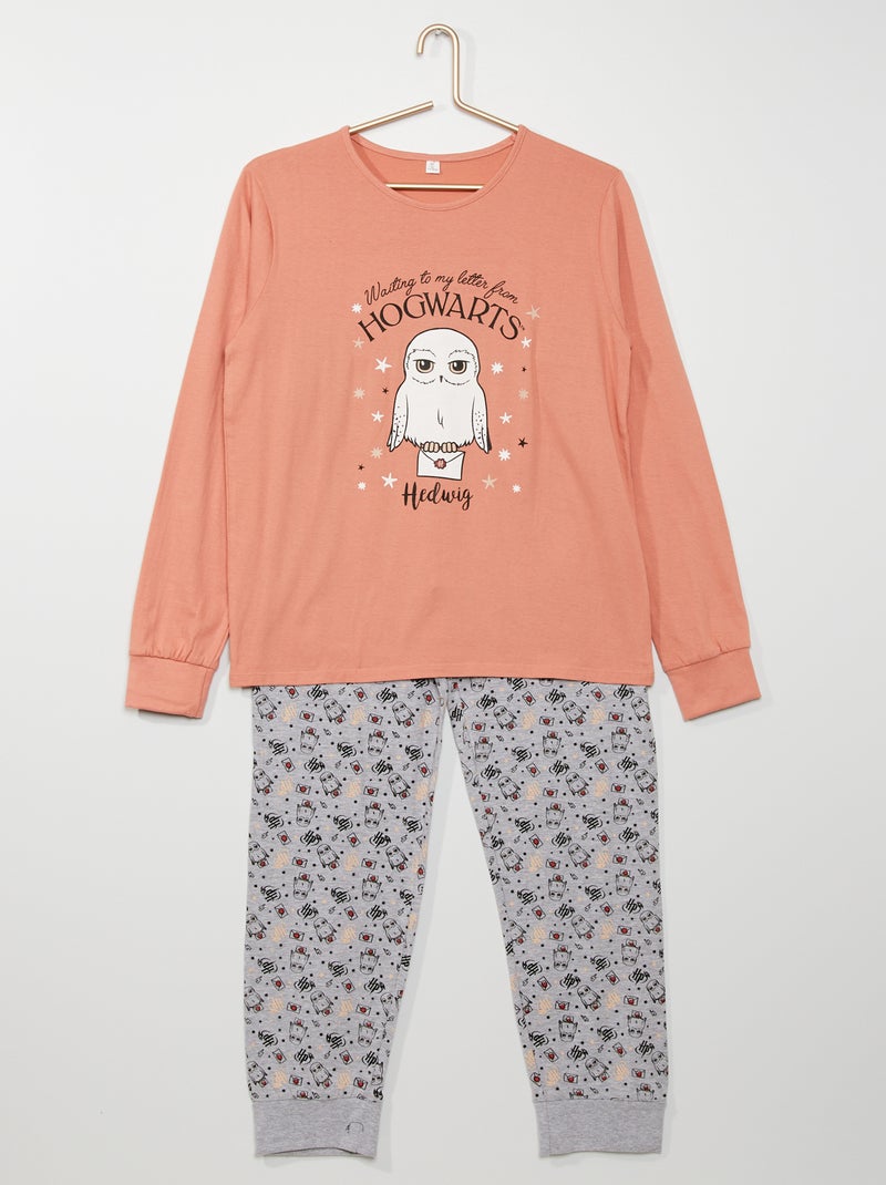 Pijama 'Harry Potter' rosa/gris - Kiabi