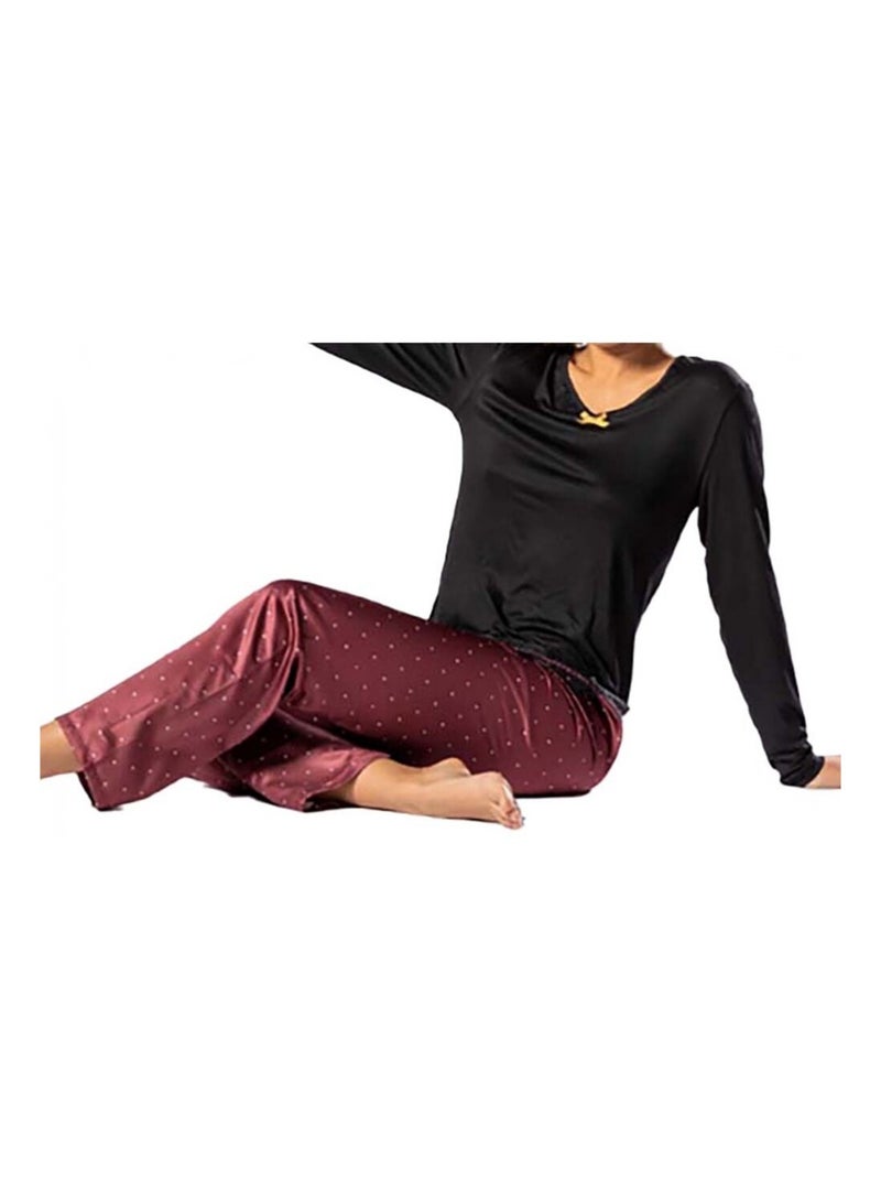 Pijama HECHTER STUDIO Negro Burdeos - Kiabi