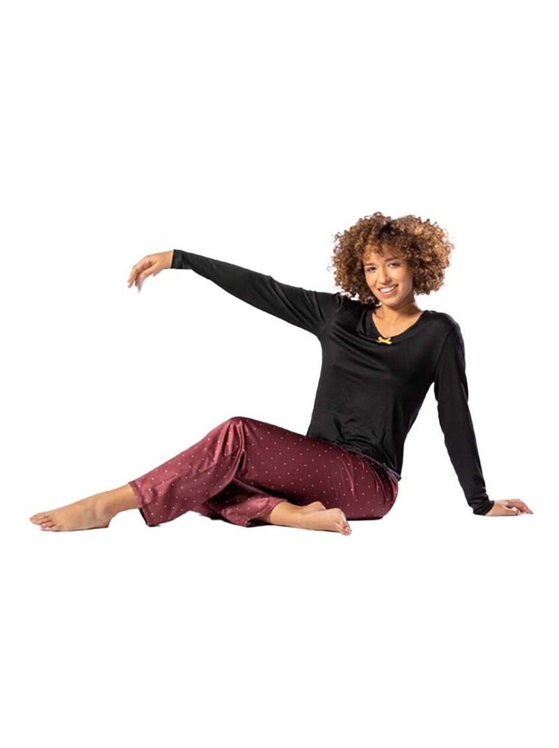 Pijama HECHTER STUDIO Negro Burdeos - Kiabi