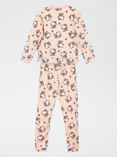 Pijama 'Hello Kitty' 2 piezas - Camiseta de manga larga + pantalón - Kiabi
