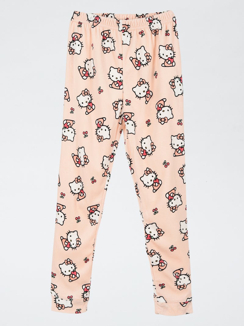 Pijama 'Hello Kitty' 2 piezas - Camiseta de manga larga + pantalón Rosa - Kiabi
