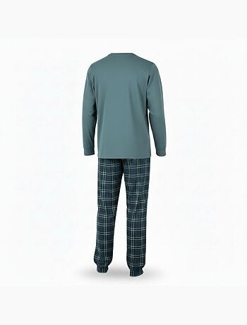 Pijama hombre algodón bordado ciervo escocés ozabi
