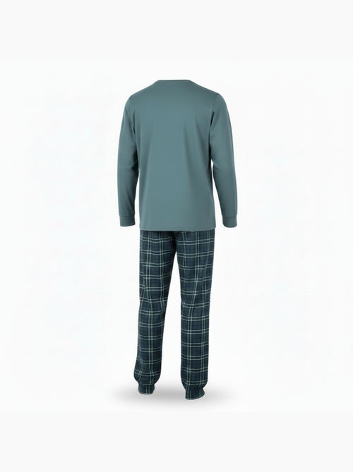 Pijama hombre algodón bordado ciervo escocés ozabi - Kiabi