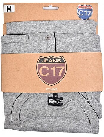 Pijama Hombre C17 JEANS en Algodón -Calidez, Suavidad y Confort-
