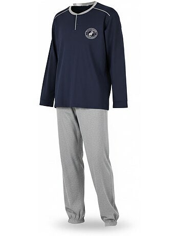 Pijama hombre forrado polar escudo bordado ozabi