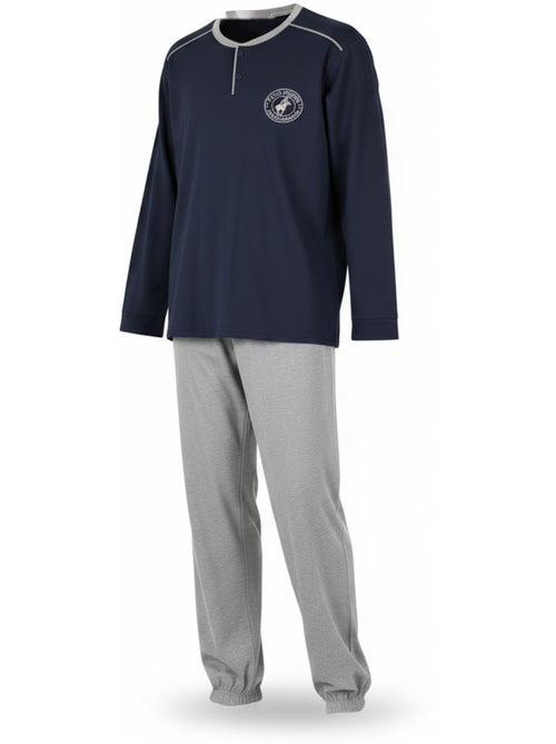Pijama hombre forrado polar escudo bordado ozabi - Kiabi Pijama hombre forrado polar escudo bordado ozabi - Kiabi