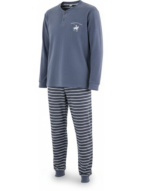 Pijama hombre forrado polar escudo bordado ozabi - Kiabi