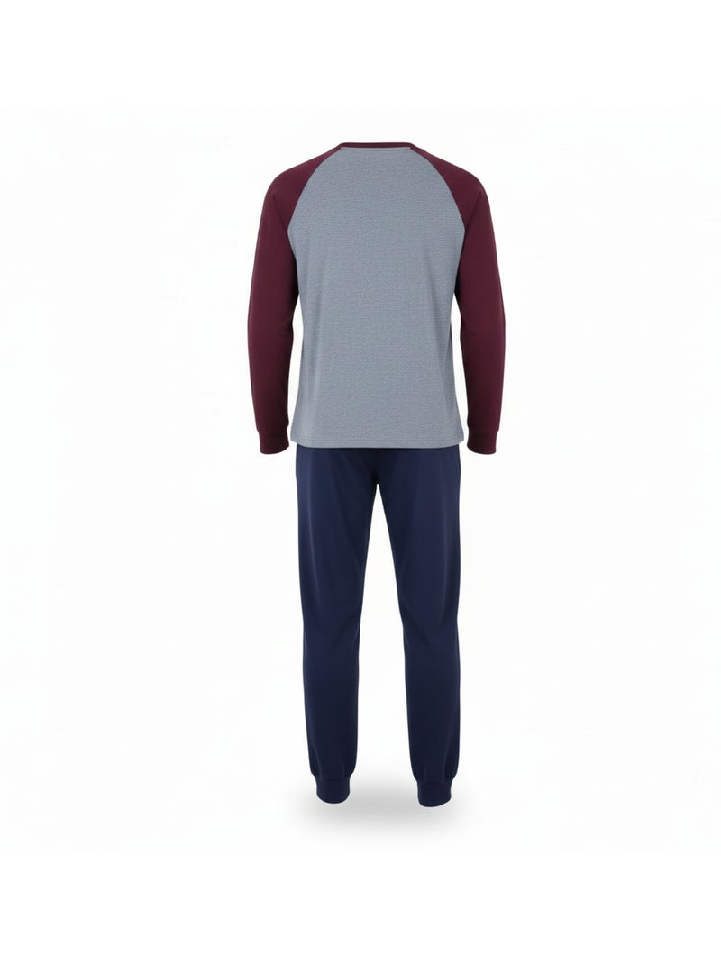 Pijama hombre forro polar bordado nueva york ozabi Burdeos - Kiabi