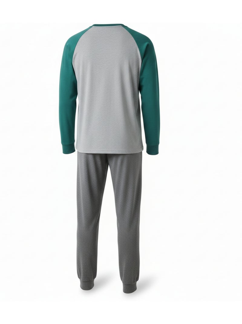 Pijama hombre forro polar bordado nueva york ozabi Verde - Kiabi