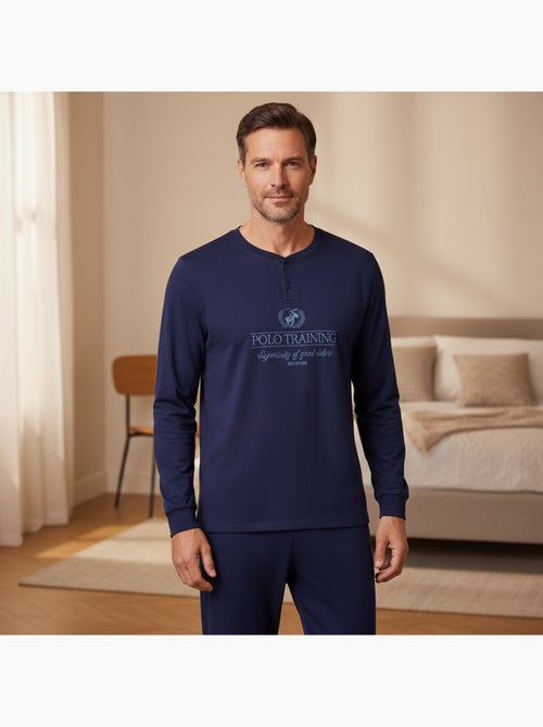 Pijama hombre forro polar estampado bordado ozabi - Kiabi Pijama hombre forro polar estampado bordado ozabi - Kiabi