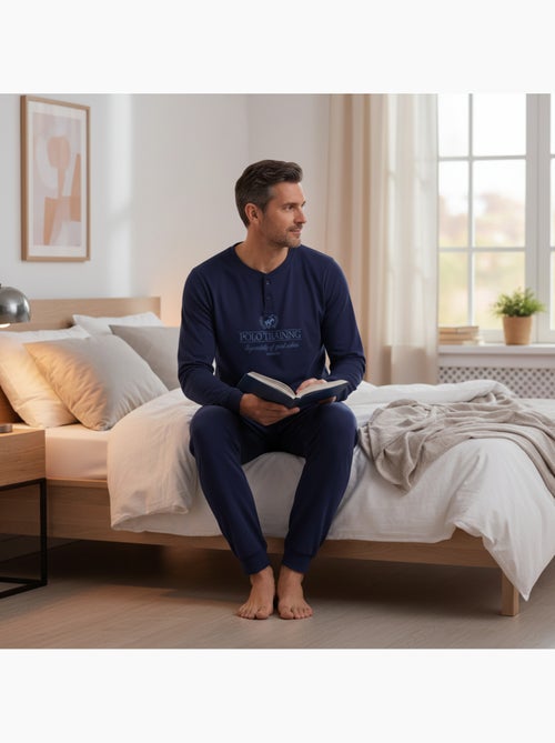 Pijama hombre forro polar estampado bordado ozabi - Kiabi Pijama hombre forro polar estampado bordado ozabi - Kiabi