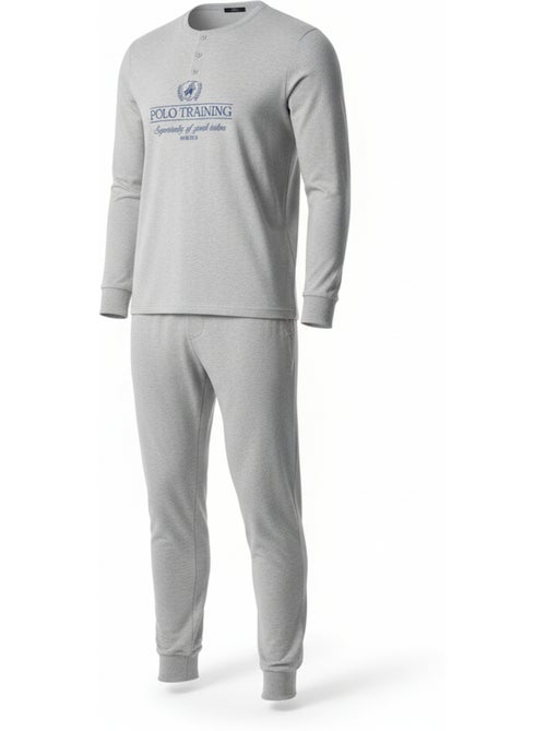 Pijama hombre forro polar estampado bordado ozabi - Kiabi